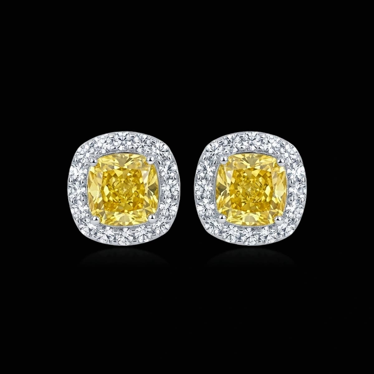 Mixed-cut diamond stud earrings, 2.25 ct