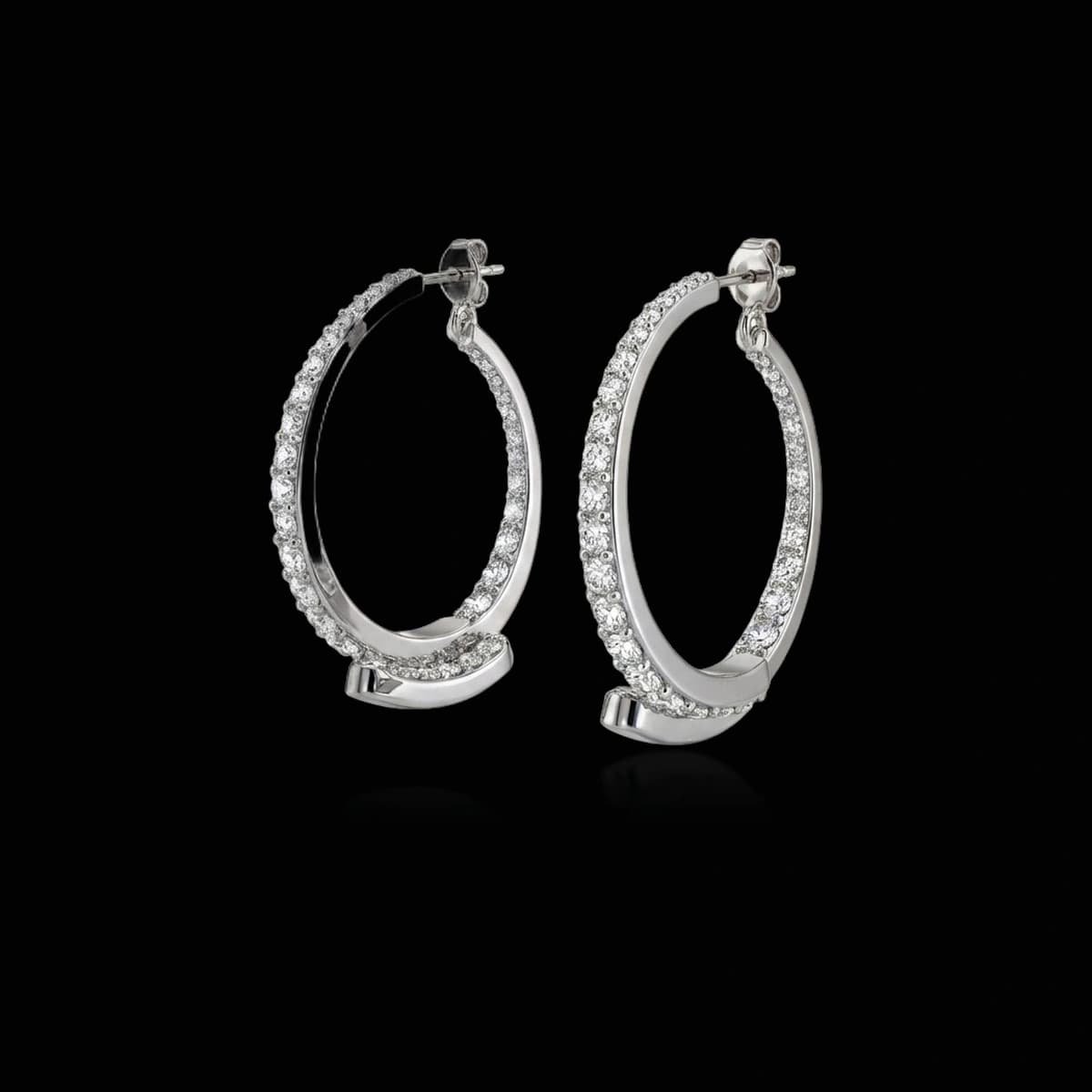 Round-cut diamond drop earrings