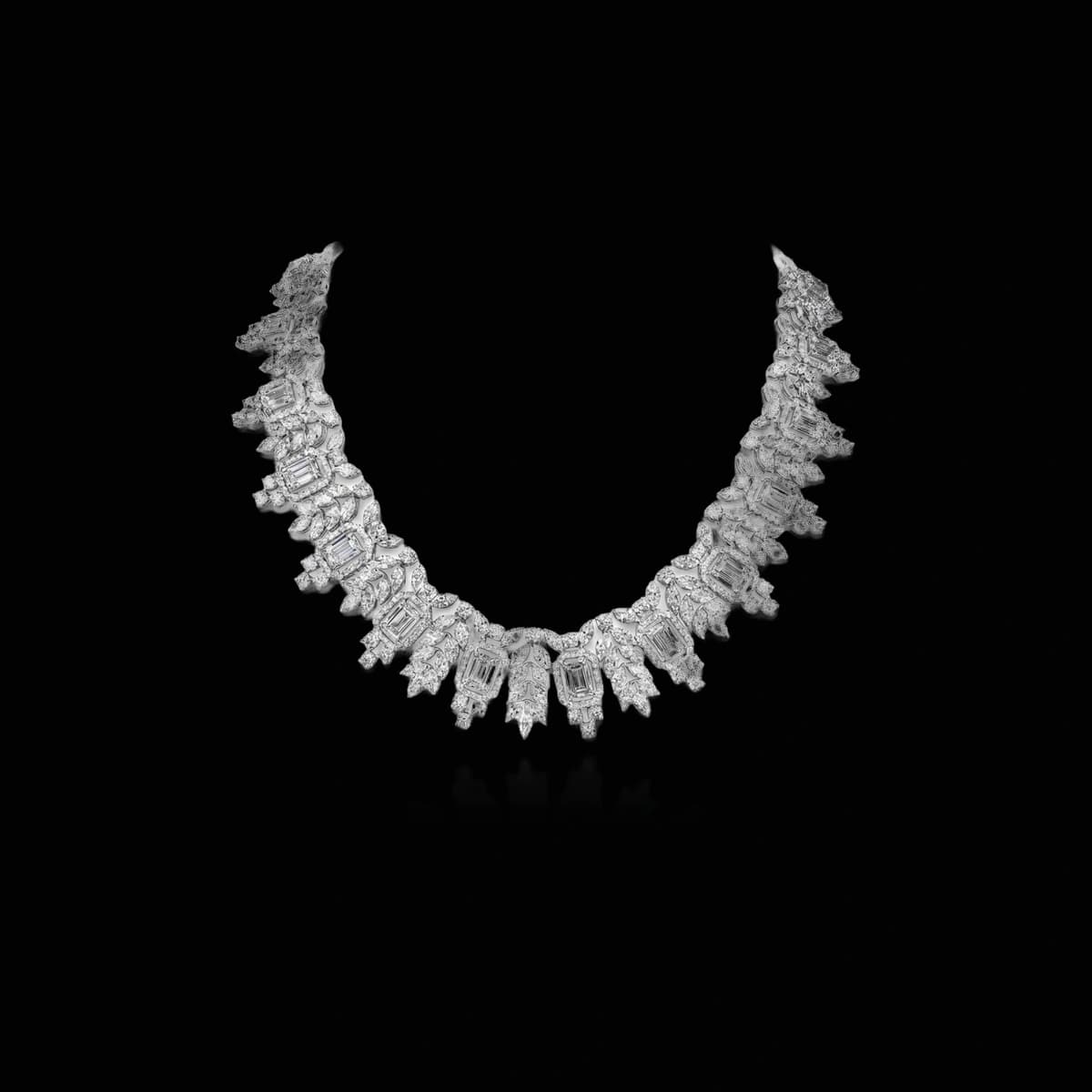 Теннисное колье с бриллиантами огранки «Other», 42 ct