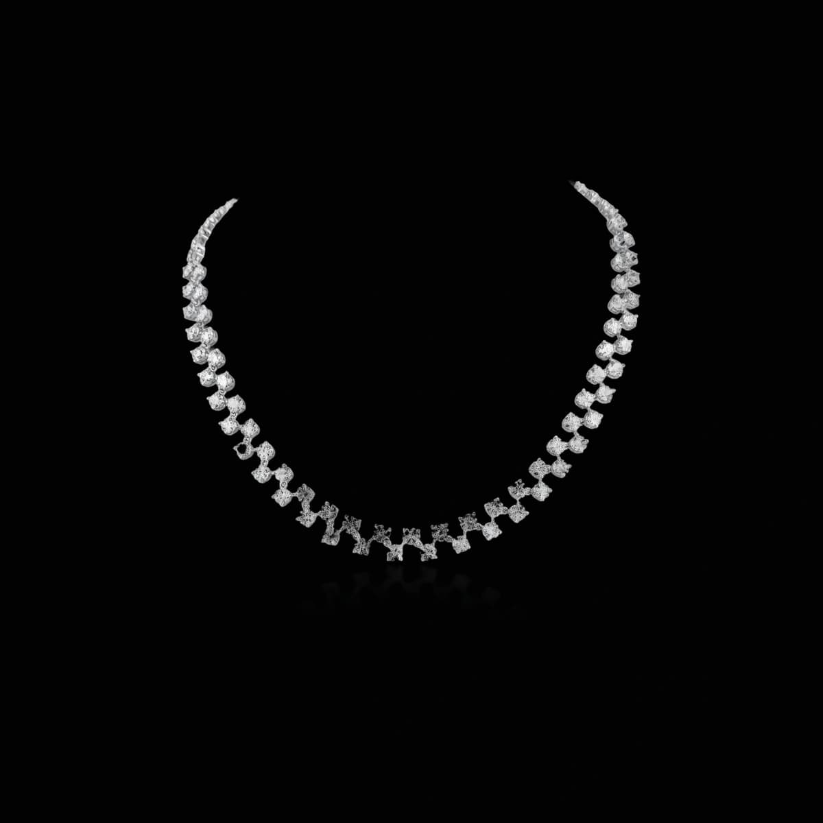Теннисное колье с бриллиантами огранки «Круг», 22 ct