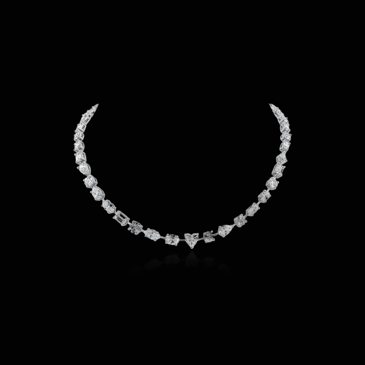 Теннисное колье с бриллиантами огранки «Other», 25 ct