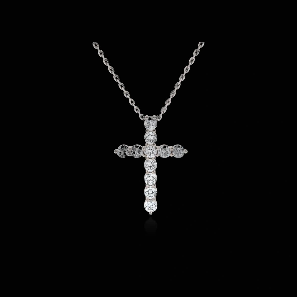 Подвеска с бриллиантами огранки «Круг», 1,5 ct