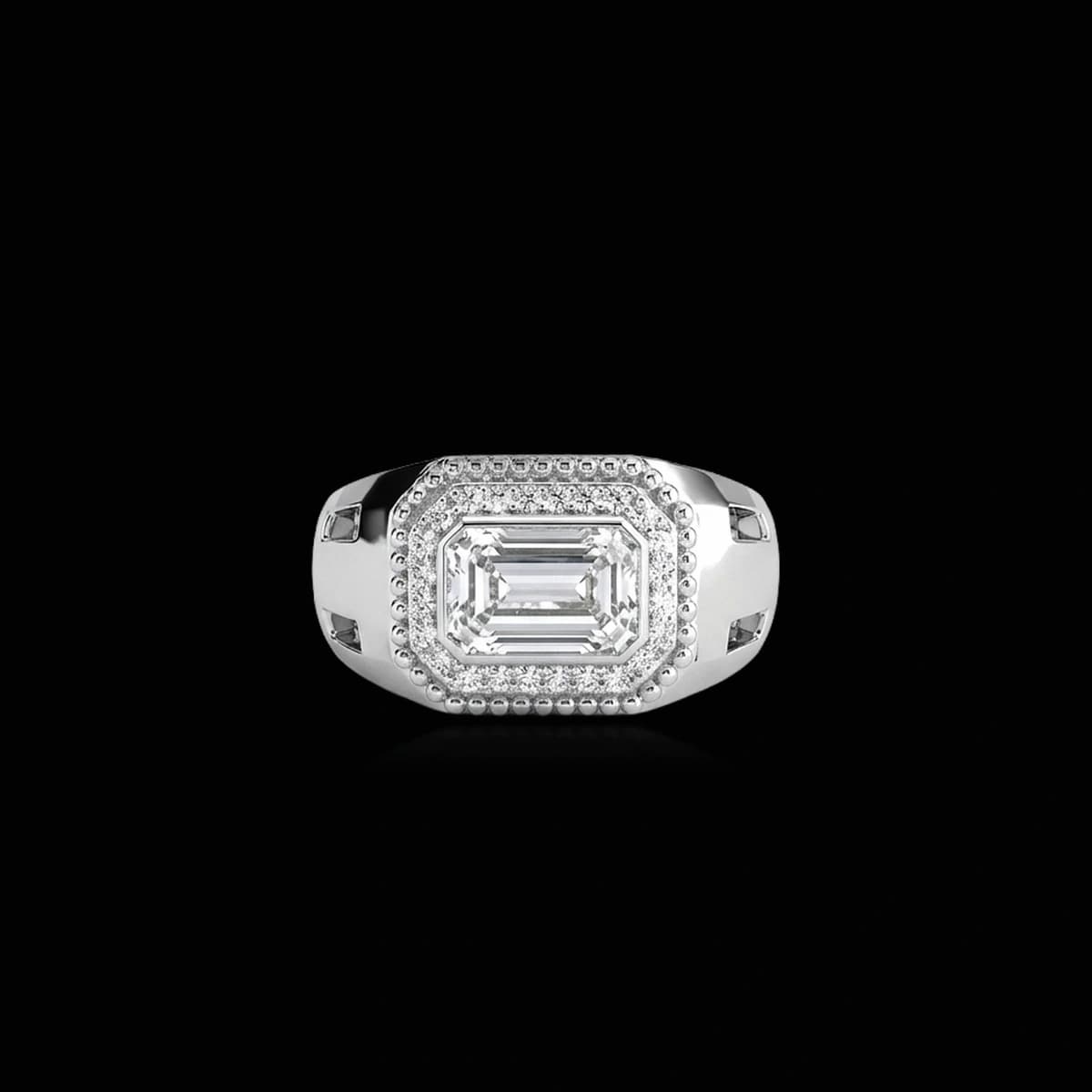 Помолвочное кольцо с бриллиантами смешанной огранки, 2,5 ct