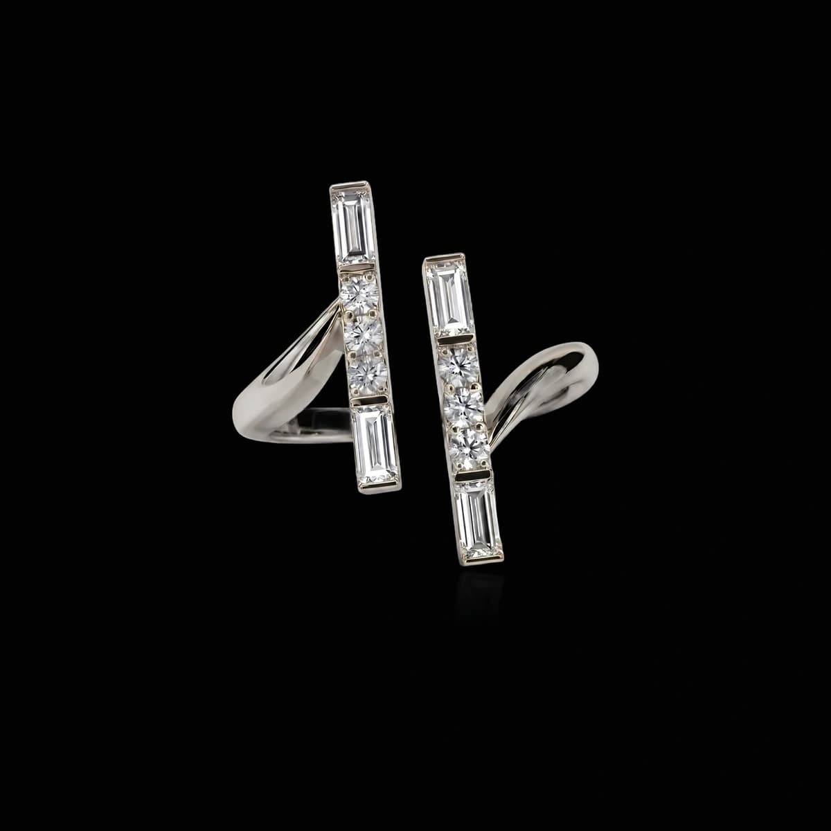 Дизайнерское кольцо с бриллиантами огранки «Круг», 0,9 ct