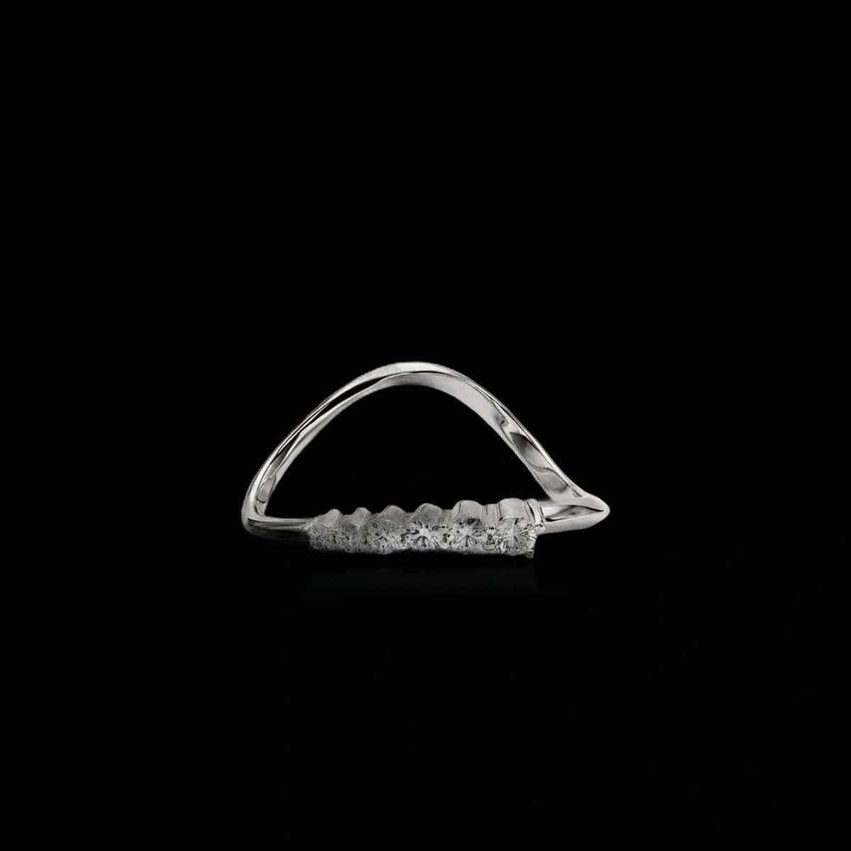 Дизайнерское кольцо с бриллиантами огранки «Круг», 0,9 ct
