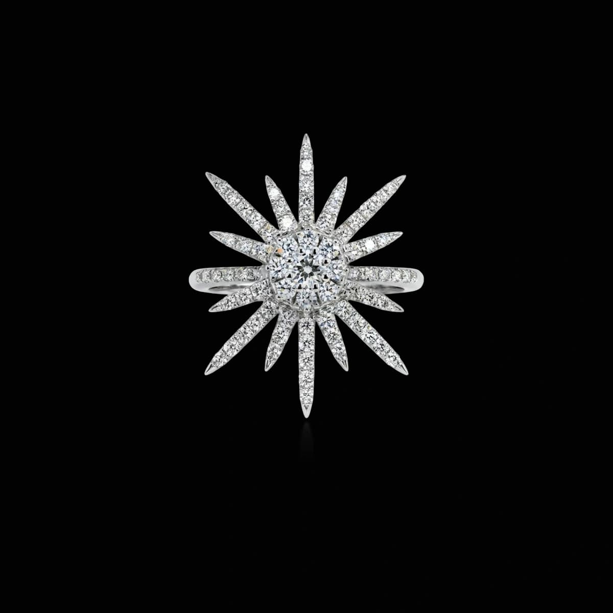 Помолвочное кольцо с бриллиантами огранки «Круг», 0,44 ct