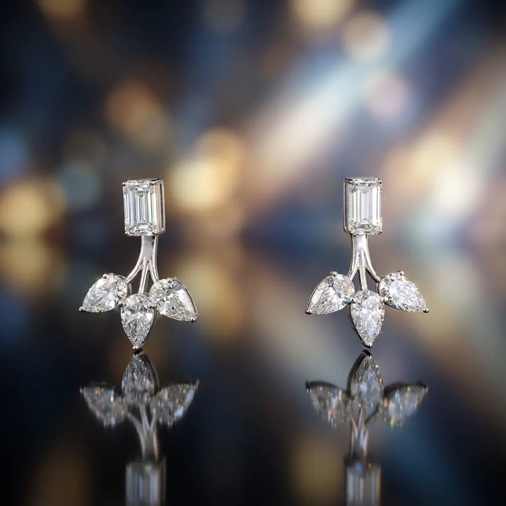 The craftsmanship behind Mixed-cut diamond ear jackets, 4.25 ct
