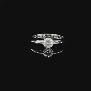 Кольцо-солитер с бриллиантами огранки «Круг», 0,5 ct