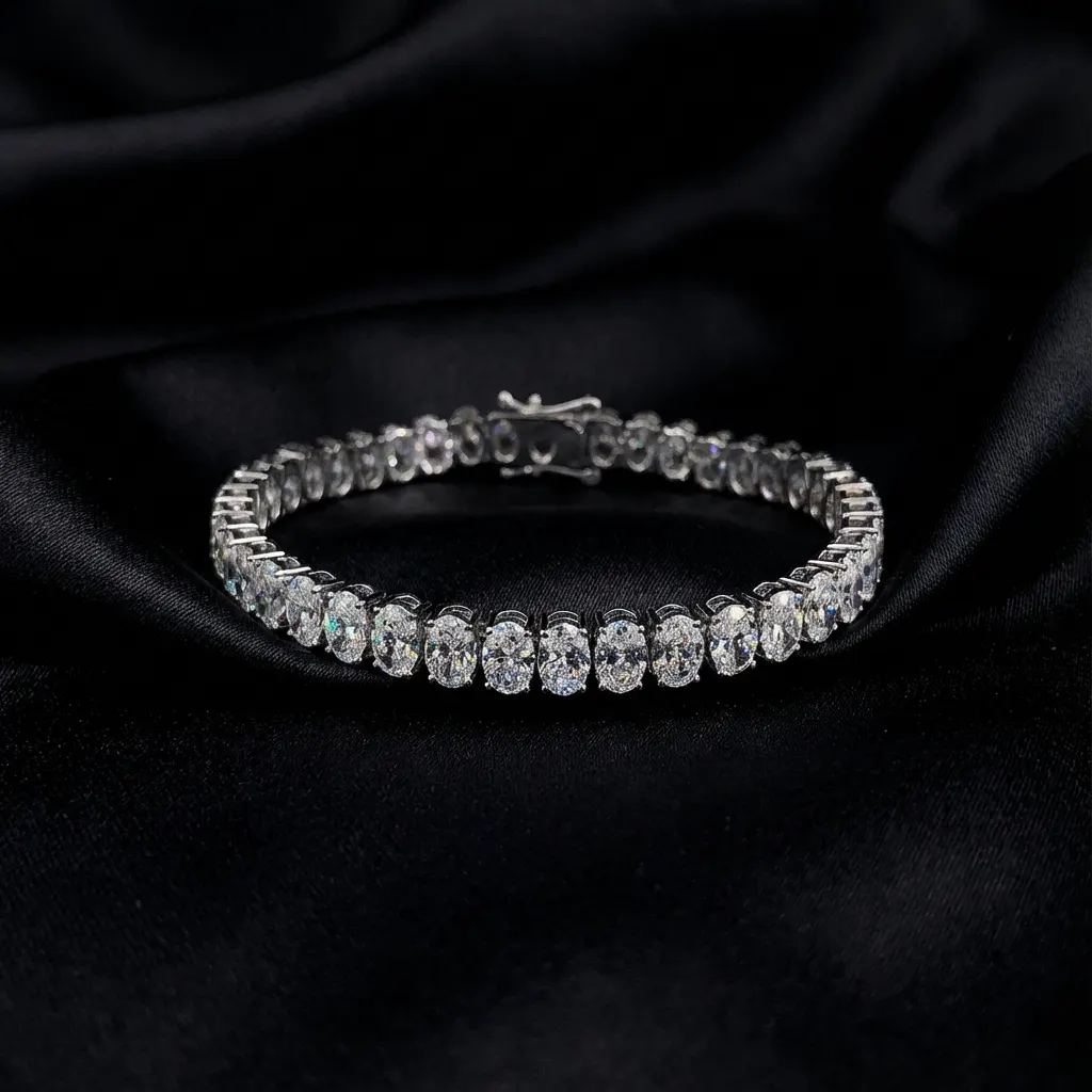 The craftsmanship behind Oval-cut diamond tennis bracelet