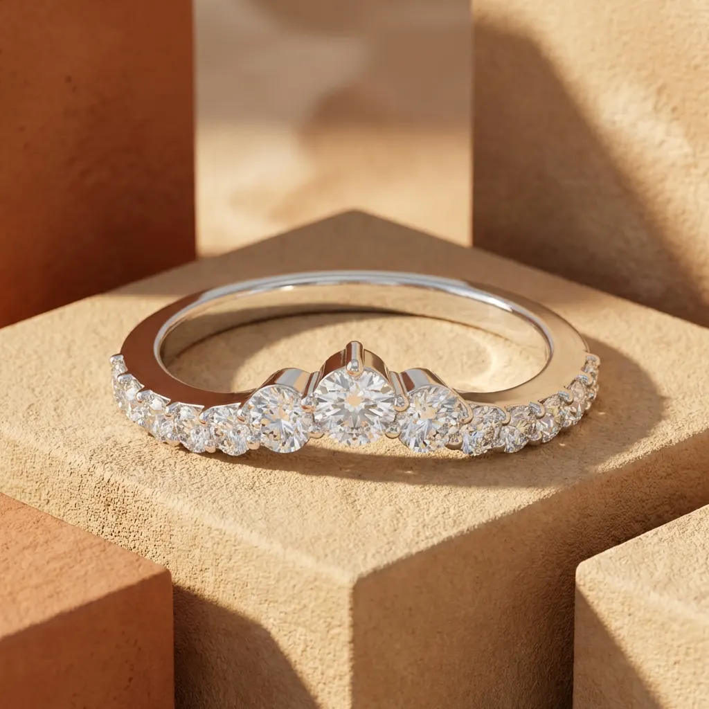 Создание украшения Помолвочное кольцо с бриллиантами огранки «Круг», 0,6 ct