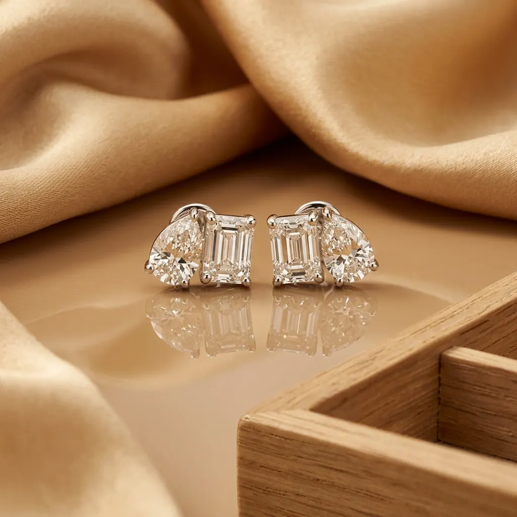The craftsmanship behind Mixed-cut diamond drop earrings