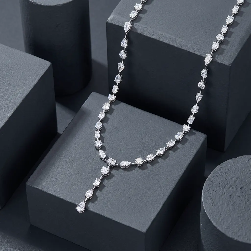Создание украшения Теннисное колье с бриллиантами огранки «Other», 23,5 ct