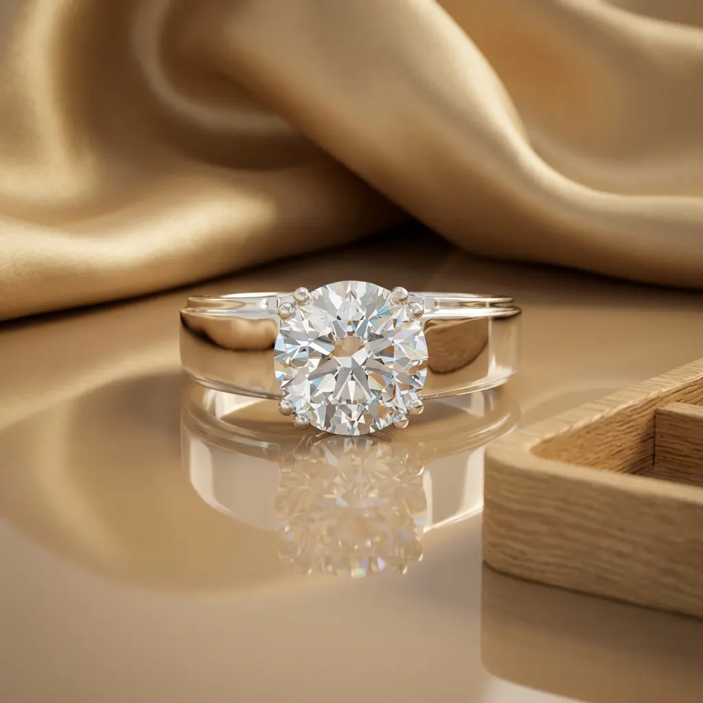 The craftsmanship behind Round-cut diamond engagement ring