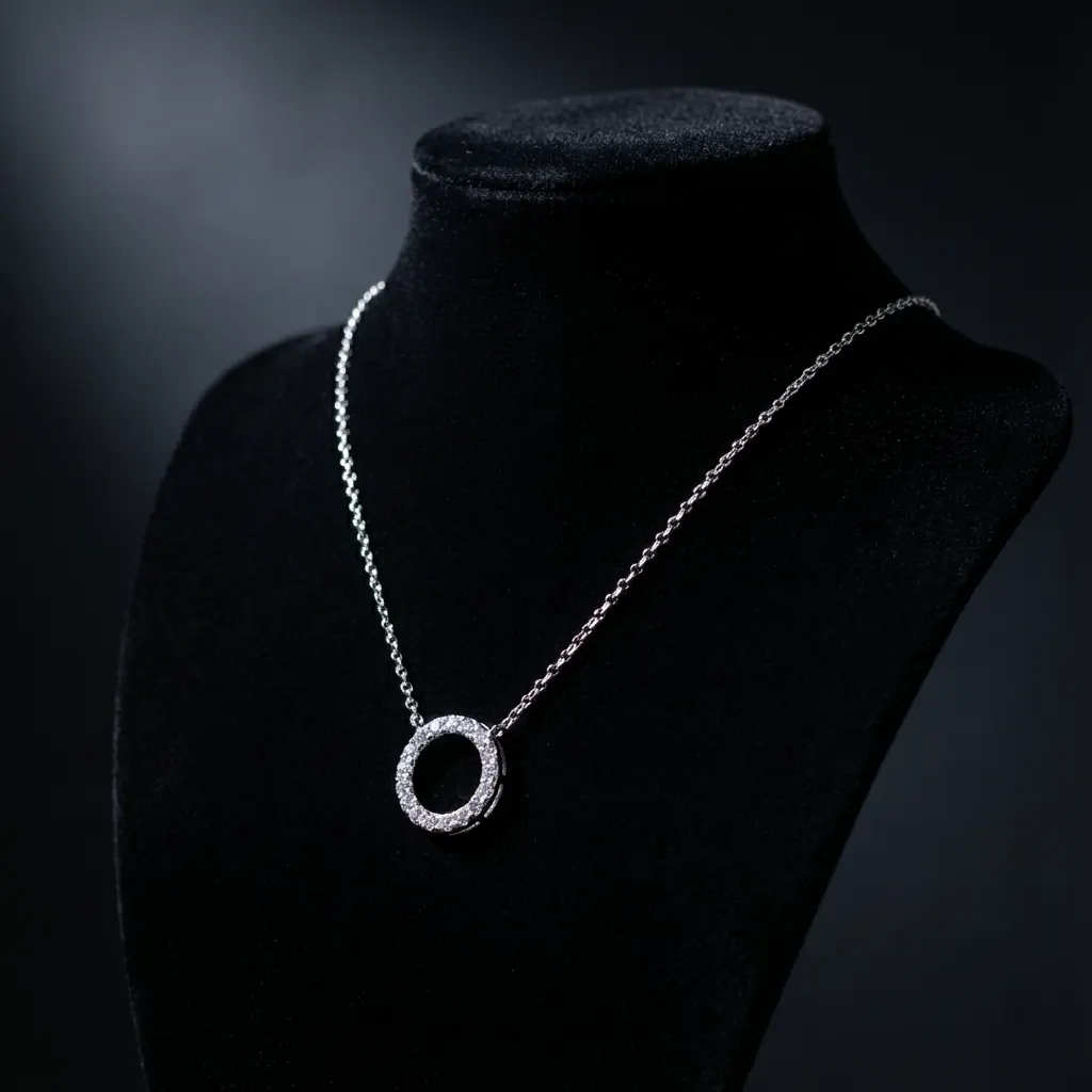 Создание украшения Подвеска с бриллиантами огранки «Круг», 0,5 ct