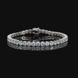 Теннисный браслет с бриллиантами огранки «Круг», 9,78 ct