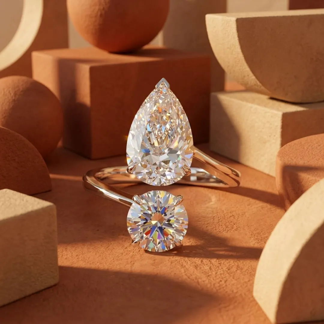 The craftsmanship behind Fancy-cut diamond engagement ring