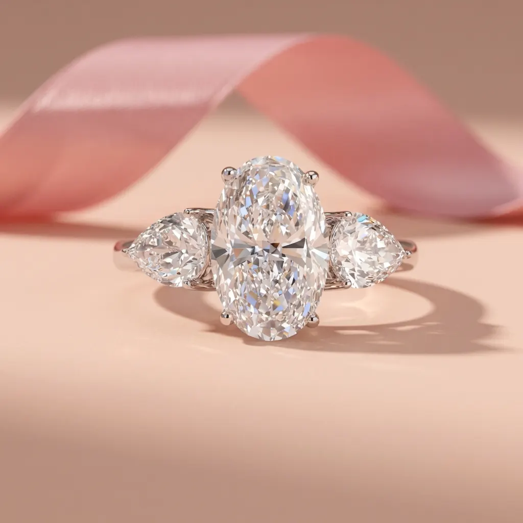 The craftsmanship behind Oval-cut diamond three-stone ring