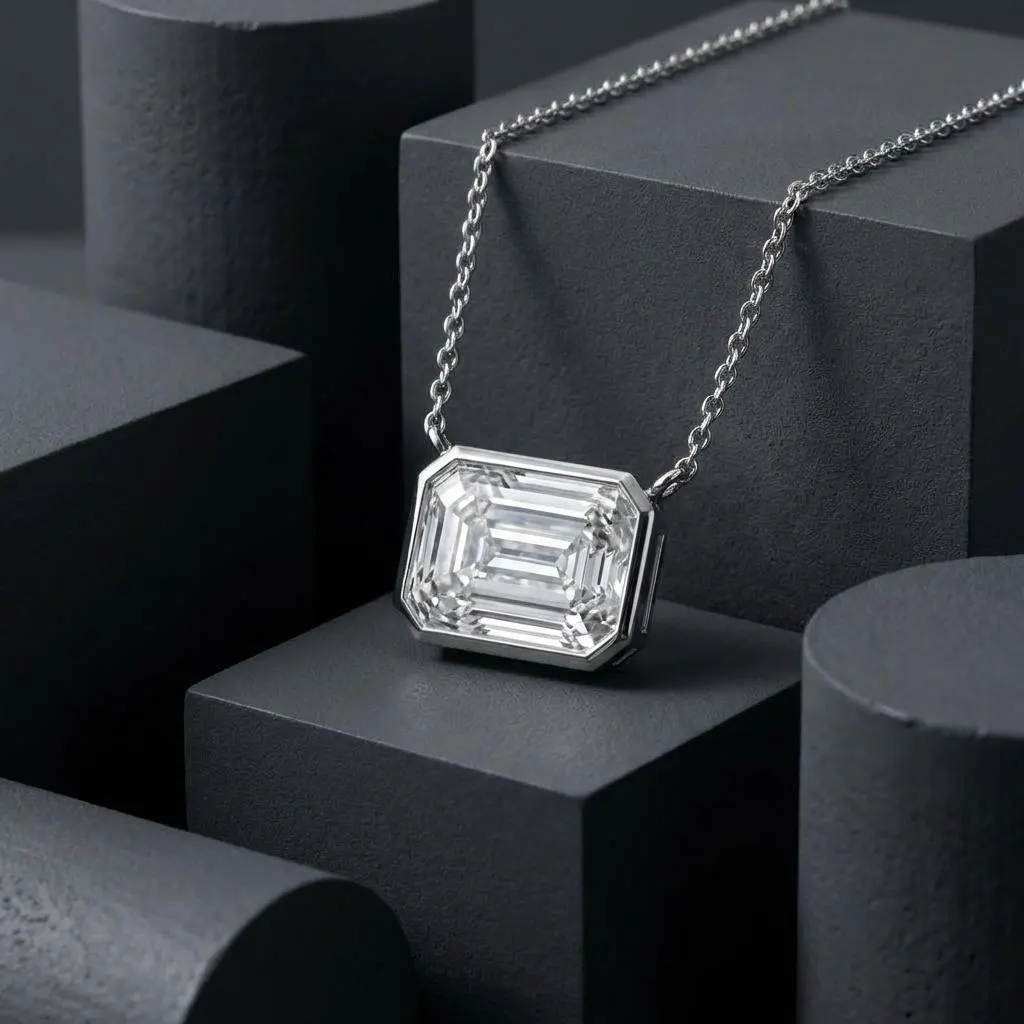 Создание украшения Подвеска с бриллиантами огранки «Изумруд»
