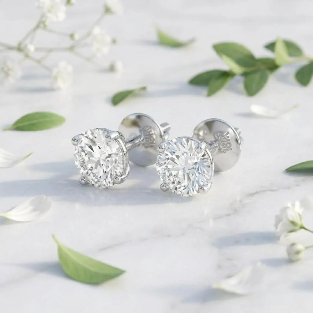 The craftsmanship behind Round-cut diamond stud earrings
