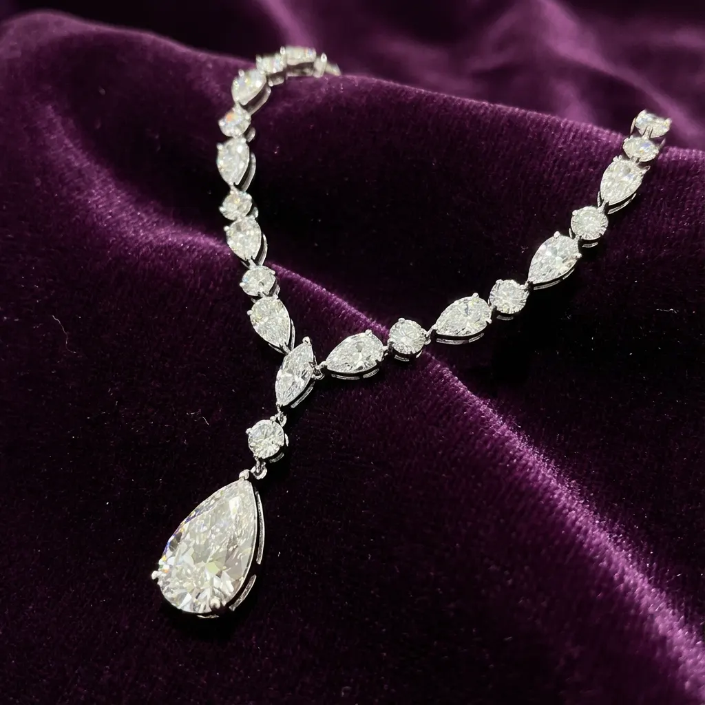 Создание украшения Теннисное колье с бриллиантами огранки «Other», 32 ct