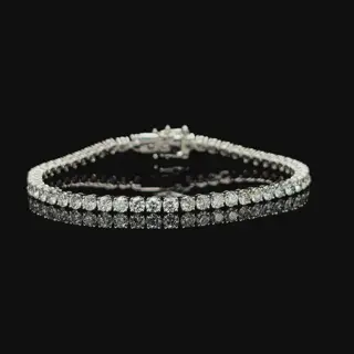 Теннисный браслет с бриллиантами огранки «Круг», 5,35 ct