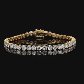 Теннисный браслет с бриллиантами огранки «Круг», 10,12 ct