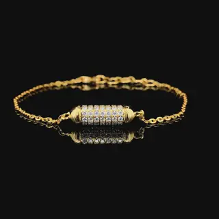 Round-cut diamond cord bracelet