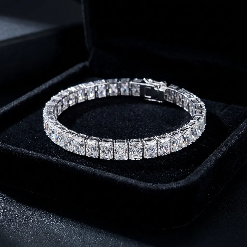 The craftsmanship behind Radiant-cut diamond tennis bracelet