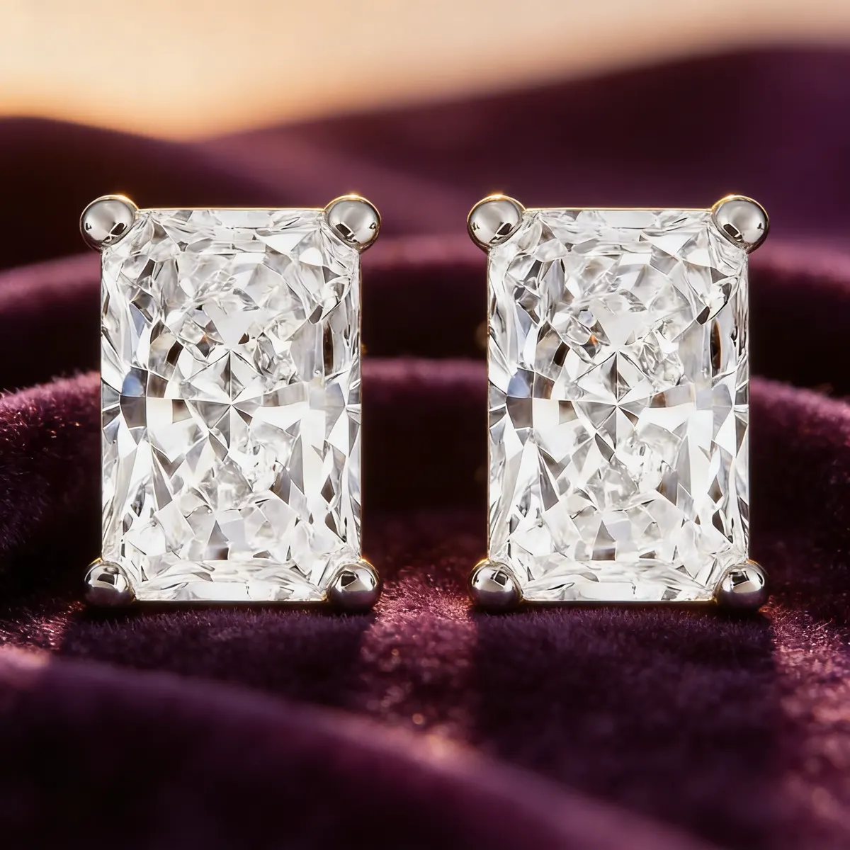 The craftsmanship behind Radiant-cut diamond stud earrings